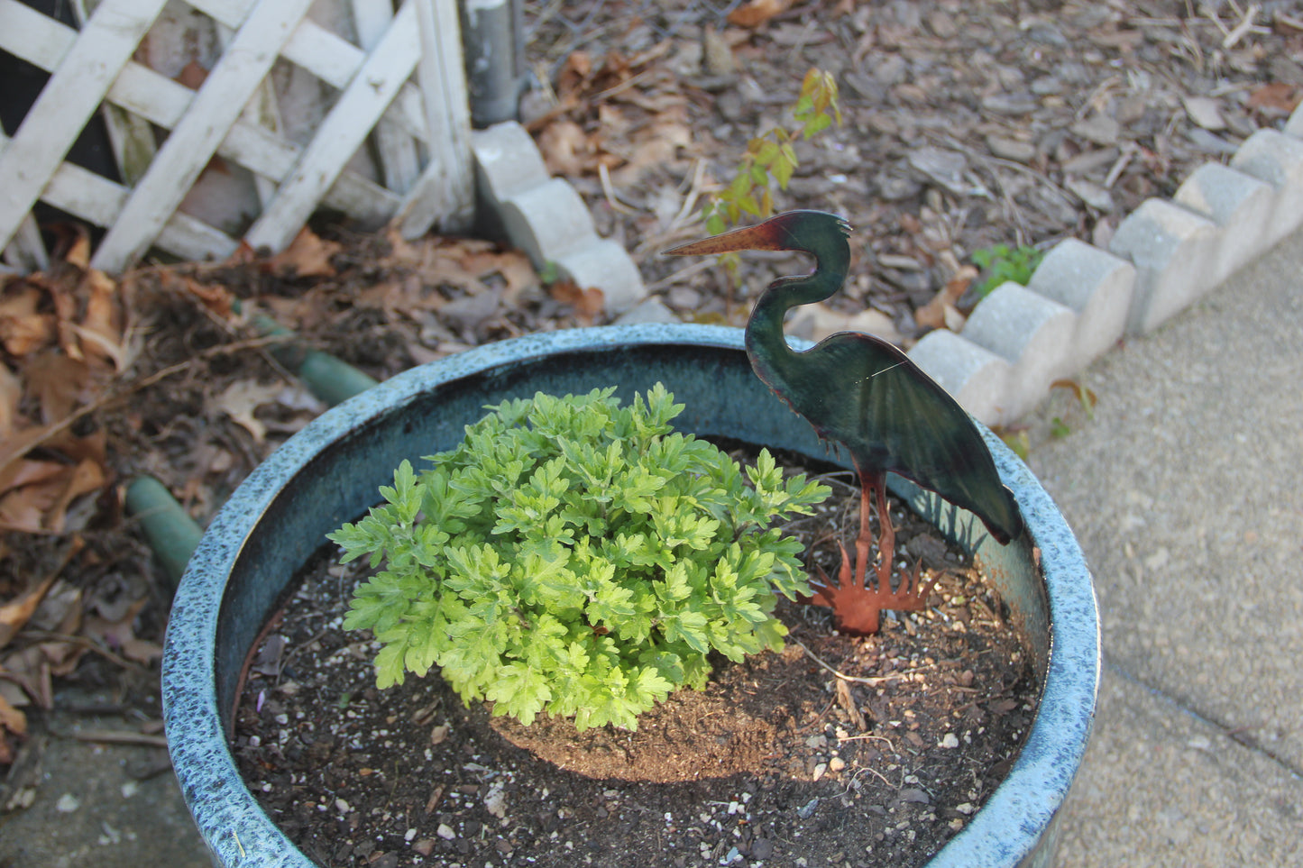 Blue Heron Garden Stake