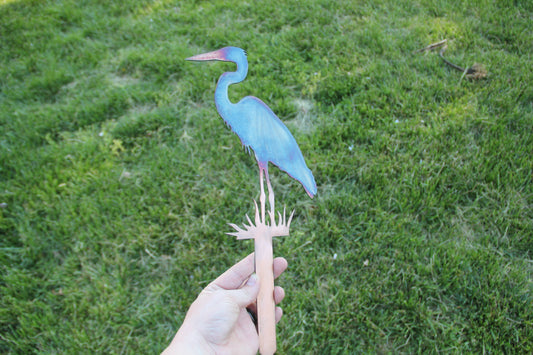 Blue Heron Garden Stake