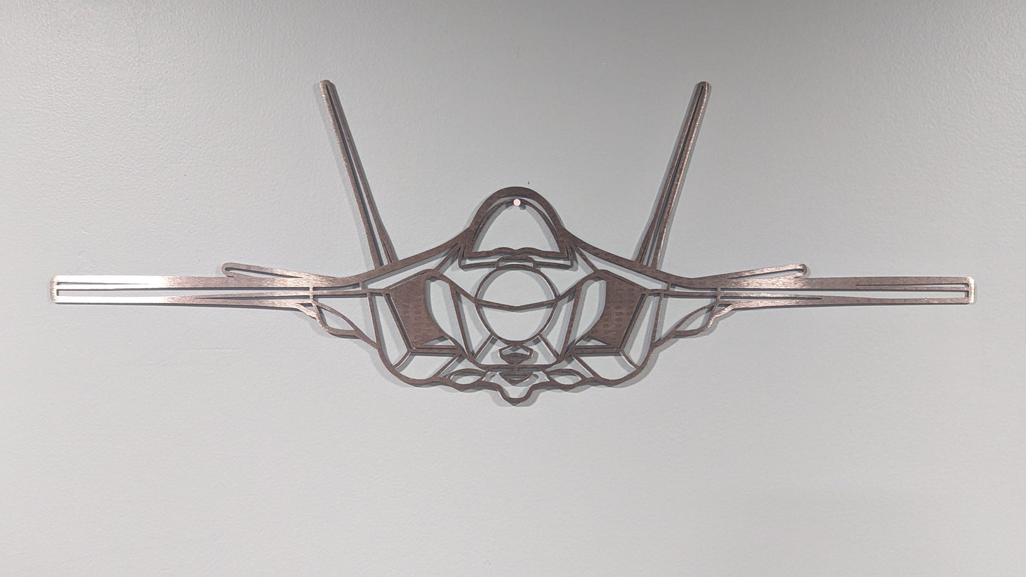 F-35A Front View Metal Art Silhouette